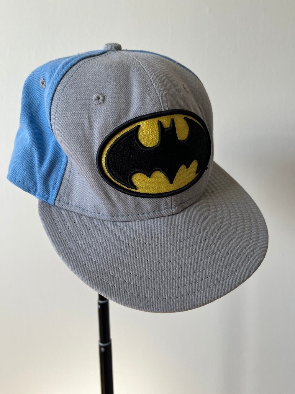 DC Comics Batman Cap Snapback New Era Vintage Size 7 1/4 Gray